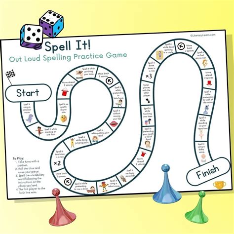 Spelling Board Games Printable